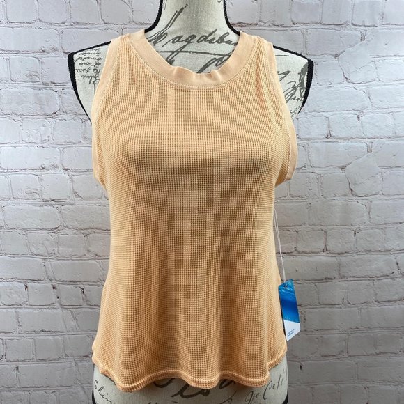 NWT Luv Surf Waffle Knit Crop Tank Peach XS to Large - Picture 1 of 12
